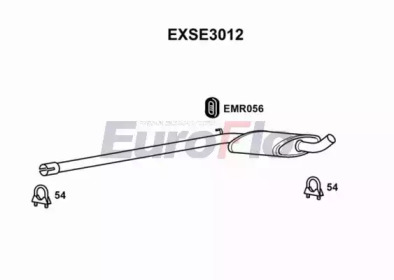 Средний глушитель выхлопных газов EuroFlo EXSE3012