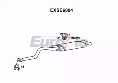 Глушитель выхлопных газов конечный EuroFlo EXSE6004