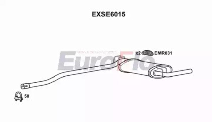 Глушитель выхлопных газов конечный EuroFlo EXSE6015