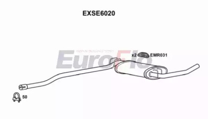 Глушитель выхлопных газов конечный EuroFlo EXSE6020