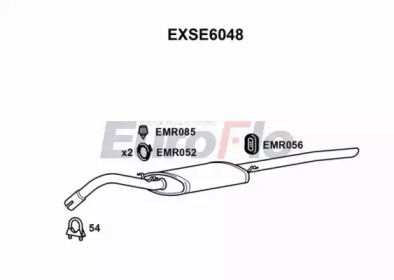 Глушитель выхлопных газов конечный EuroFlo EXSE6048