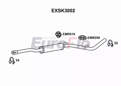 Средний глушитель выхлопных газов EuroFlo EXSK3002