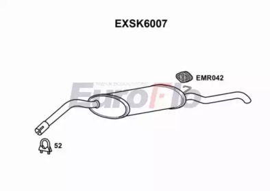 Глушитель выхлопных газов конечный EuroFlo EXSK6007