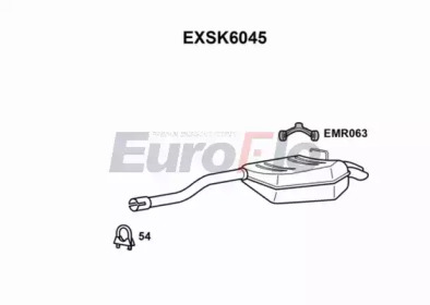 Глушитель выхлопных газов конечный EuroFlo EXSK6045