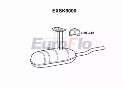 Средний / конечный глушитель ОГ EuroFlo EXSK9000