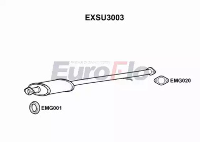 Средний глушитель выхлопных газов EuroFlo EXSU3003