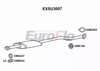 Средний глушитель выхлопных газов EuroFlo EXSU3007