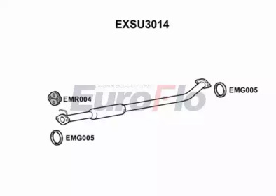 Средний глушитель выхлопных газов EuroFlo EXSU3014