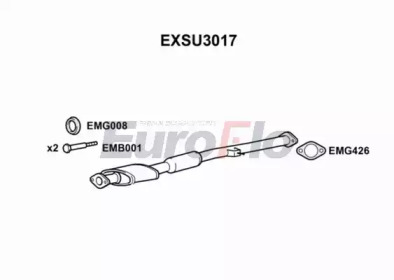 Средний глушитель выхлопных газов EuroFlo EXSU3017