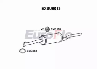 Глушитель выхлопных газов конечный EuroFlo EXSU6013