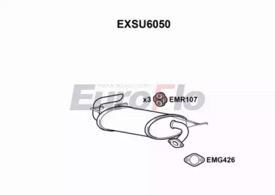 Глушитель выхлопных газов конечный EuroFlo EXSU6050