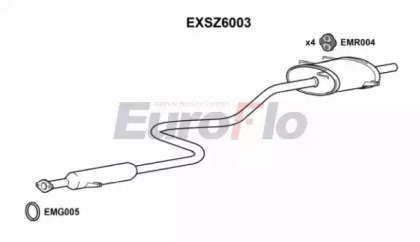 Глушитель выхлопных газов конечный EuroFlo EXSZ6003