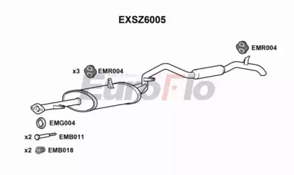 Глушитель выхлопных газов конечный EuroFlo EXSZ6005