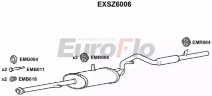 Глушитель выхлопных газов конечный EuroFlo EXSZ6006