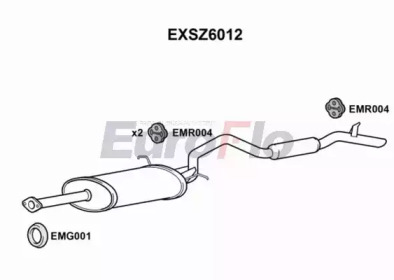 Глушитель выхлопных газов конечный EuroFlo EXSZ6012