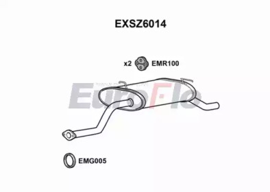 Глушитель выхлопных газов конечный EuroFlo EXSZ6014