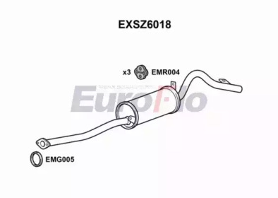 Глушитель выхлопных газов конечный EuroFlo EXSZ6018