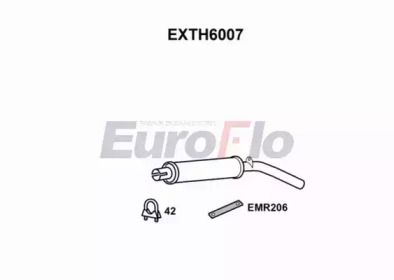 Глушитель выхлопных газов конечный EuroFlo EXTH6007