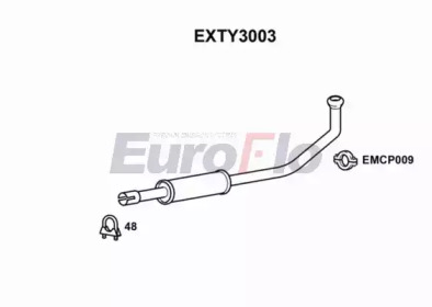 Средний глушитель выхлопных газов EuroFlo EXTY3003