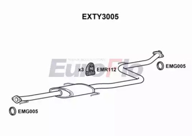 Средний глушитель выхлопных газов EuroFlo EXTY3005