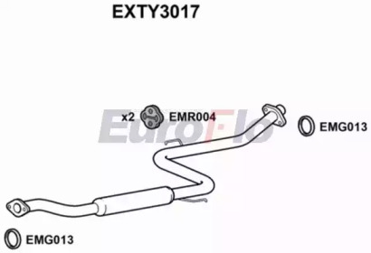 Средний глушитель выхлопных газов EuroFlo EXTY3017