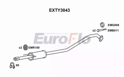 Амортизатор EuroFlo EXTY3043