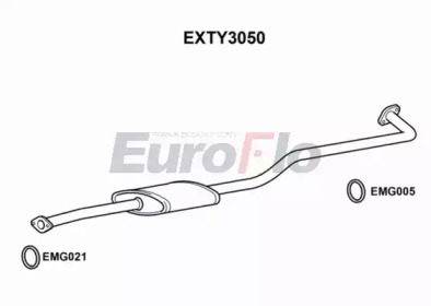 Средний глушитель выхлопных газов EuroFlo EXTY3050