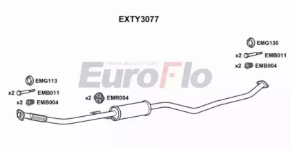 Средний глушитель выхлопных газов EuroFlo EXTY3077