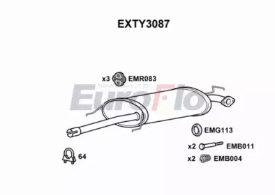 Амортизатор EuroFlo EXTY3087