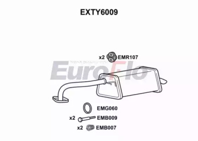 Глушитель выхлопных газов конечный EuroFlo EXTY6009