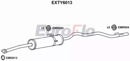 Глушитель выхлопных газов конечный EuroFlo EXTY6013