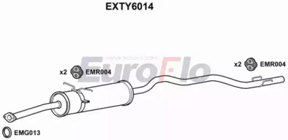 Глушитель выхлопных газов конечный EuroFlo EXTY6014