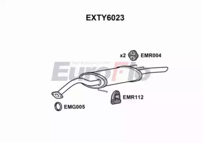 Глушитель выхлопных газов конечный EuroFlo EXTY6023