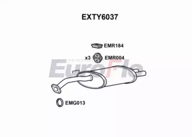 Глушитель выхлопных газов конечный EuroFlo EXTY6037