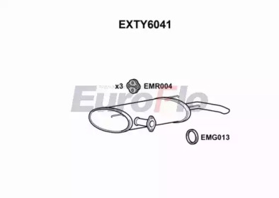 Глушитель выхлопных газов конечный EuroFlo EXTY6041