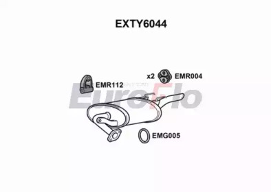 Глушитель выхлопных газов конечный EuroFlo EXTY6044