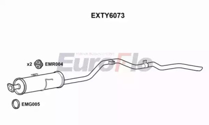 Глушитель выхлопных газов конечный EuroFlo EXTY6073