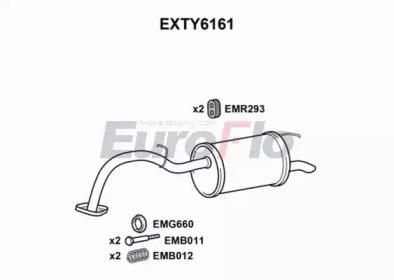 Глушитель выхлопных газов конечный EuroFlo EXTY6161