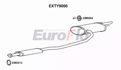 Средний / конечный глушитель ОГ EuroFlo EXTY9000