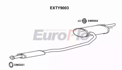 Средний / конечный глушитель ОГ EuroFlo EXTY9003