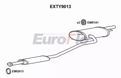 Средний / конечный глушитель ОГ EuroFlo EXTY9013