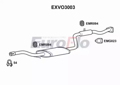 Средний глушитель выхлопных газов EuroFlo EXVO3003