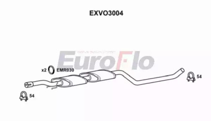 Средний глушитель выхлопных газов EuroFlo EXVO3004