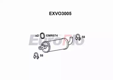 Средний глушитель выхлопных газов EuroFlo EXVO3005