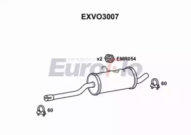 Средний глушитель выхлопных газов EuroFlo EXVO3007