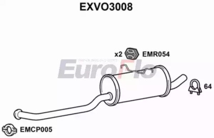 Средний глушитель выхлопных газов EuroFlo EXVO3008