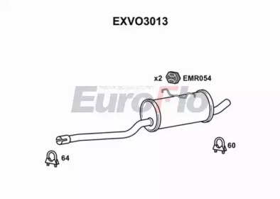 Средний глушитель выхлопных газов EuroFlo EXVO3013