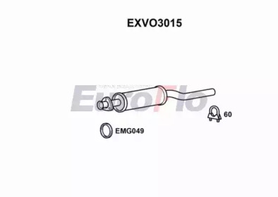 Средний глушитель выхлопных газов EuroFlo EXVO3015