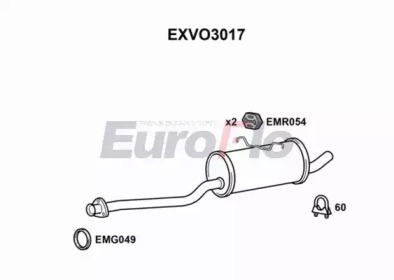 Средний глушитель выхлопных газов EuroFlo EXVO3017