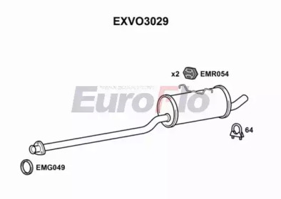 Средний глушитель выхлопных газов EuroFlo EXVO3029